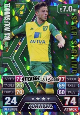 Sticker Ricky van Wolfswinkel - English Premier League 2013-2014. Match Attax n. 234 - Topps