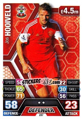 Sticker Jos Hooiveld - English Premier League 2013-2014. Match Attax n. 237 - Topps