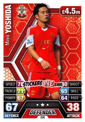 Sticker Maya Yoshida - English Premier League 2013-2014. Match Attax n. 238 - Topps