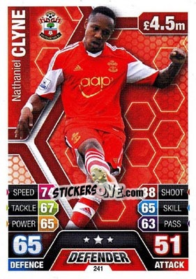 Sticker Nathaniel Clyne - English Premier League 2013-2014. Match Attax n. 241 - Topps