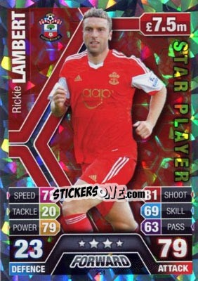 Cromo Rickie Lambert - English Premier League 2013-2014. Match Attax - Topps