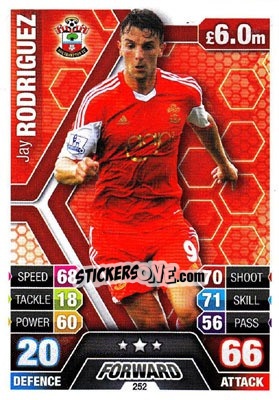 Sticker Jay Rodriguez - English Premier League 2013-2014. Match Attax n. 252 - Topps