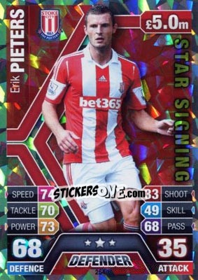 Sticker Erik Pieters - English Premier League 2013-2014. Match Attax n. 254 - Topps