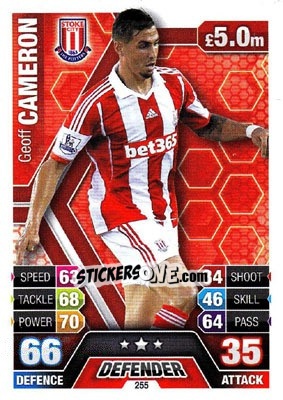 Sticker Geoff Cameron - English Premier League 2013-2014. Match Attax n. 255 - Topps