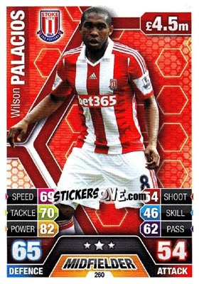 Sticker Wilson Palacios - English Premier League 2013-2014. Match Attax - Topps