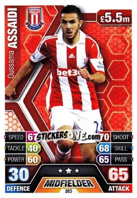 Sticker Oussama Assaidi - English Premier League 2013-2014. Match Attax n. 263 - Topps