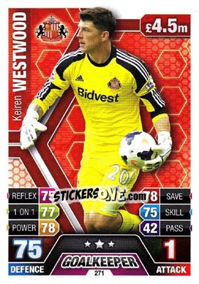 Figurina Keiren Westwood - English Premier League 2013-2014. Match Attax n. 271 - Topps