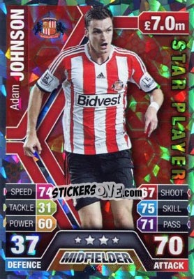 Sticker Adam Johnson - English Premier League 2013-2014. Match Attax - Topps