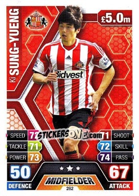 Sticker Ki Sung-Yueng - English Premier League 2013-2014. Match Attax n. 282 - Topps