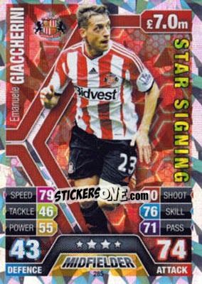 Sticker Emanuele Giaccherini - English Premier League 2013-2014. Match Attax n. 285 - Topps