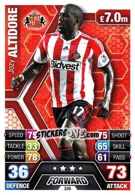 Sticker Jozy Altidore - English Premier League 2013-2014. Match Attax n. 286 - Topps