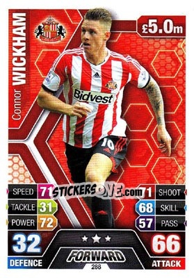 Sticker Connor Wickham - English Premier League 2013-2014. Match Attax n. 288 - Topps
