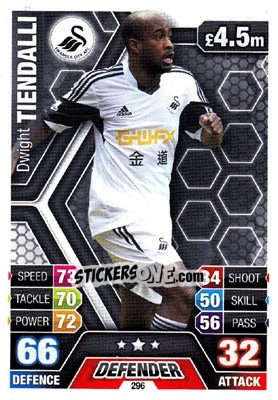 Sticker Dwight Tiendalli - English Premier League 2013-2014. Match Attax n. 296 - Topps