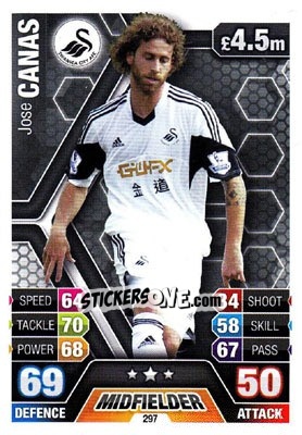 Sticker Jose Canas - English Premier League 2013-2014. Match Attax n. 297 - Topps