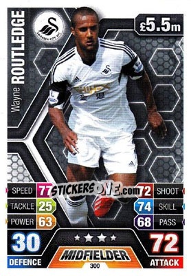 Sticker Wayne Routledge - English Premier League 2013-2014. Match Attax n. 300 - Topps