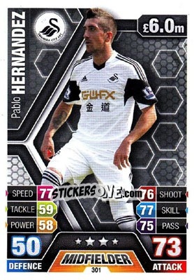 Cromo Pablo Hernandez - English Premier League 2013-2014. Match Attax - Topps