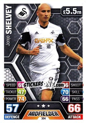 Sticker Jonjo Shelvey - English Premier League 2013-2014. Match Attax n. 304 - Topps