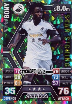 Sticker Wilfried Bony - English Premier League 2013-2014. Match Attax n. 306 - Topps