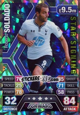 Cromo Roberto Soldado - English Premier League 2013-2014. Match Attax - Topps