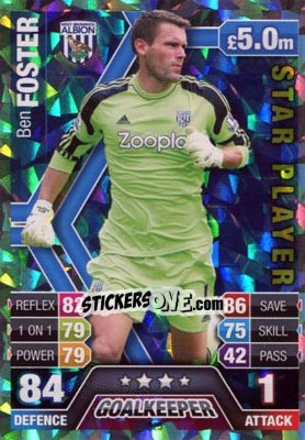 Sticker Ben Foster - English Premier League 2013-2014. Match Attax n. 325 - Topps
