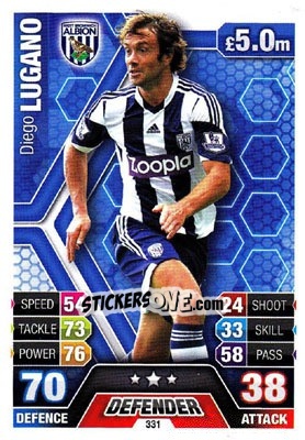 Sticker Diego Lugano - English Premier League 2013-2014. Match Attax - Topps