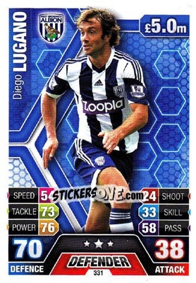 Figurina Diego Lugano - English Premier League 2013-2014. Match Attax - Topps