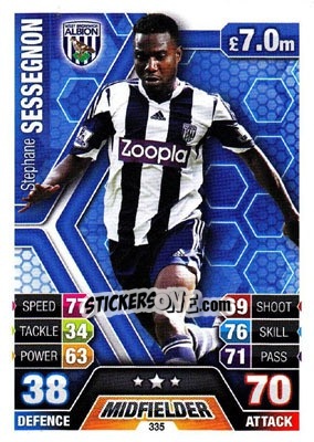 Sticker Stephane Sessegnon - English Premier League 2013-2014. Match Attax - Topps