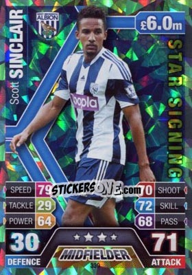 Sticker Scott Sinclair - English Premier League 2013-2014. Match Attax - Topps