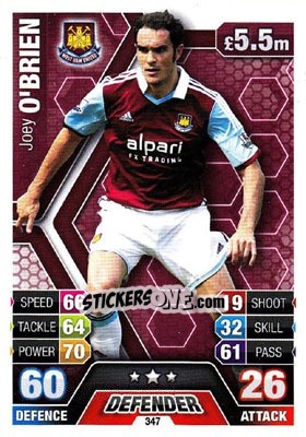 Cromo Joey O'Brien - English Premier League 2013-2014. Match Attax - Topps