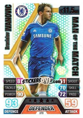 Sticker Branislav Ivanovic - English Premier League 2013-2014. Match Attax n. 370 - Topps