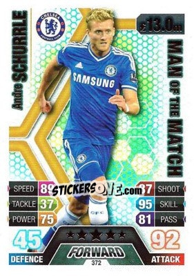 Sticker Andre Schurrle - English Premier League 2013-2014. Match Attax n. 372 - Topps