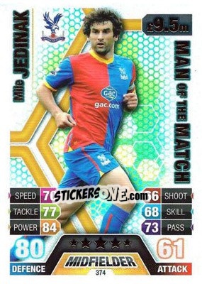 Figurina Mile Jedinak - English Premier League 2013-2014. Match Attax - Topps