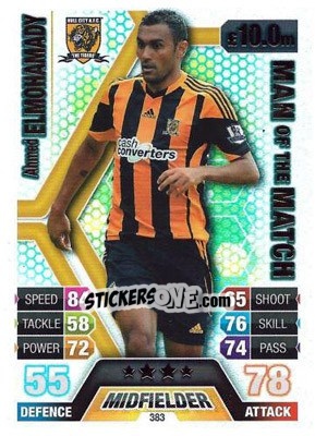 Sticker Ahmed Elmohamady - English Premier League 2013-2014. Match Attax n. 383 - Topps