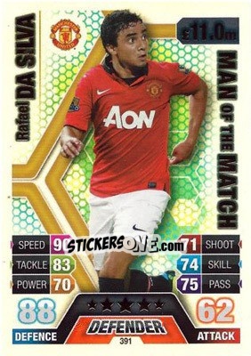 Sticker Rafael Da Silva - English Premier League 2013-2014. Match Attax n. 391 - Topps
