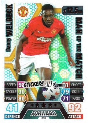 Sticker Danny Welbeck - English Premier League 2013-2014. Match Attax n. 393 - Topps