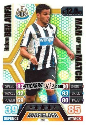 Sticker Hatem Ben Arfa - English Premier League 2013-2014. Match Attax n. 396 - Topps
