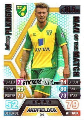Figurina Anthony Pilkington - English Premier League 2013-2014. Match Attax n. 399 - Topps
