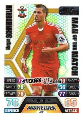 Sticker Morgan Schneiderlin - English Premier League 2013-2014. Match Attax n. 402 - Topps