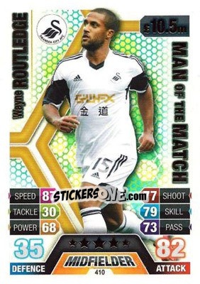 Sticker Wayne Routledge - English Premier League 2013-2014. Match Attax n. 410 - Topps