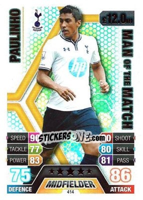Sticker Paulinho - English Premier League 2013-2014. Match Attax - Topps