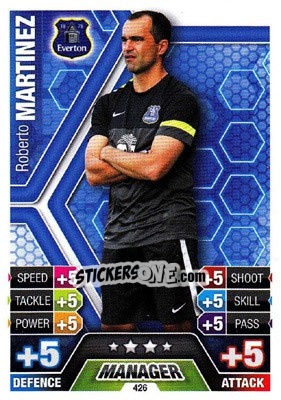 Sticker Roberto Martinez - English Premier League 2013-2014. Match Attax n. 426 - Topps