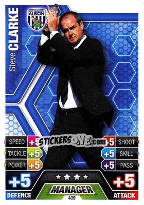 Cromo Steve Clarke - English Premier League 2013-2014. Match Attax n. 439 - Topps