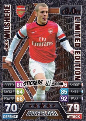 Sticker Jack Wilshere - English Premier League 2013-2014. Match Attax n. LE2 - Topps