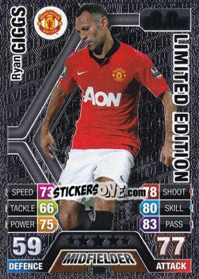 Sticker Ryan Giggs - English Premier League 2013-2014. Match Attax n. LE5s - Topps