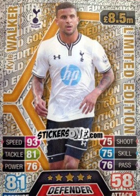 Figurina Kyle Walker - English Premier League 2013-2014. Match Attax - Topps