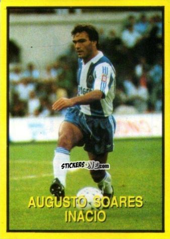 Cromo Augusto Soares Inacio - Les Grands Joueurs d'Europe 1988 n. 122 - Vallardi