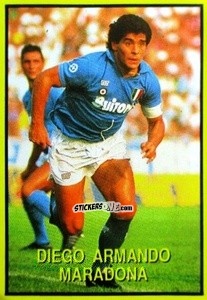 Sticker Diego Armando Maradona - Les Grands Joueurs d'Europe 1988 n. 72 - Vallardi