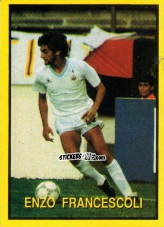 Sticker Enzo Francescoli - Les Grands Joueurs d'Europe 1988 n. 17 - Vallardi
