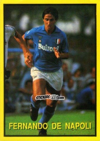 Sticker Fernando De Napoli - Les Grands Joueurs d'Europe 1988 n. 88 - Vallardi