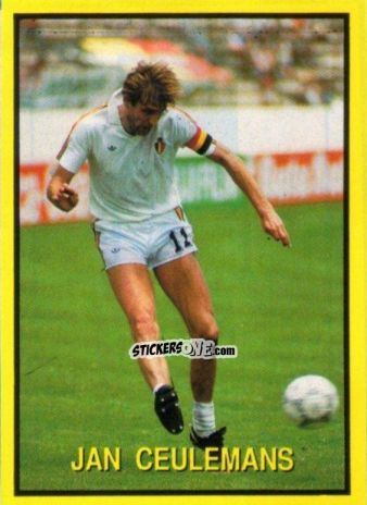 Sticker Jan Ceulemans - Les Grands Joueurs d'Europe 1988 n. 101 - Vallardi